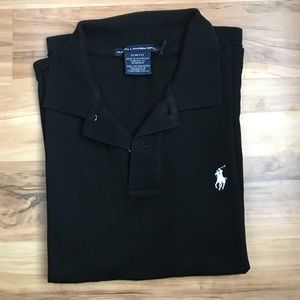 Black polo sport shirt